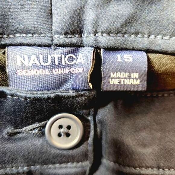 Nautica navy skinny school uniform pants juniors Size 15 - Picture 3 of 5